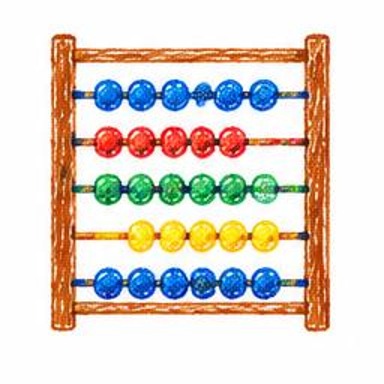 Crayon-style illustration of Abacus