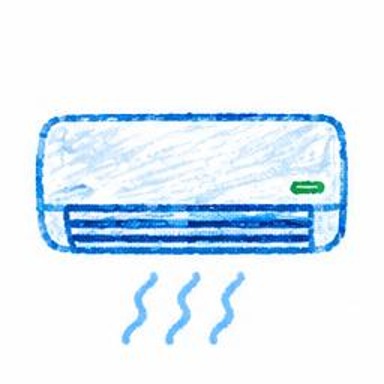 Crayon-style illustration of Air Conditioner