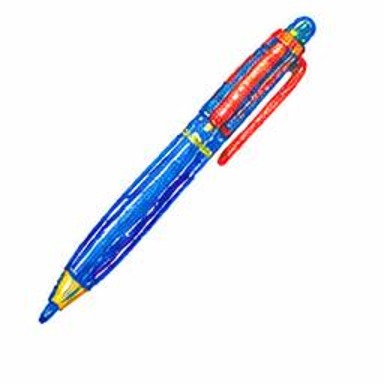 Crayon-style illustration of Ballpoint Pen