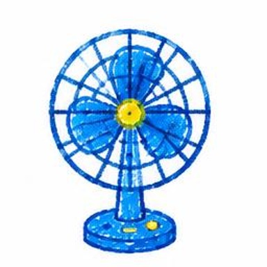 Crayon-style illustration of Electric Fan
