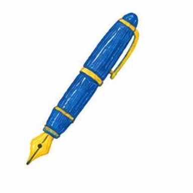 Crayon-style illustration of Fountain Pen