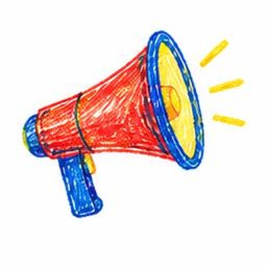 Crayon-style illustration of Megaphone