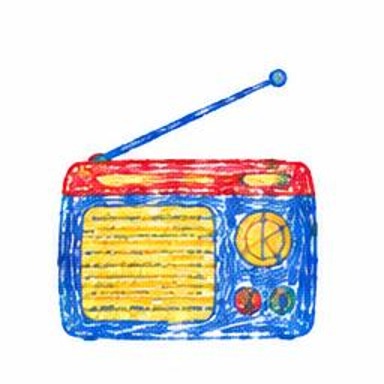 Crayon-style illustration of Radio