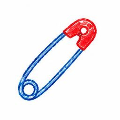 Crayon-style illustration of Safety Pin
