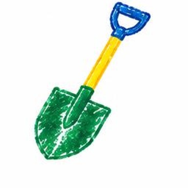 Crayon-style illustration of Shovel