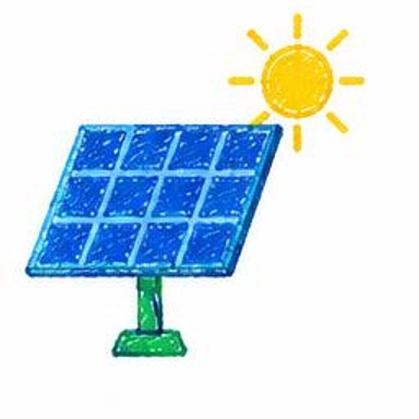 Crayon-style illustration of Solar Cell