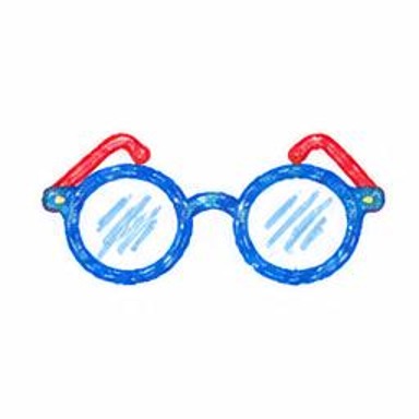 Crayon-style illustration of Eyeglasses