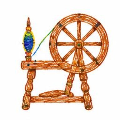 Crayon-style illustration of Spinning Wheel