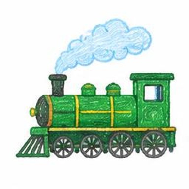 Crayon-style illustration of Steam Locomotive