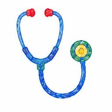 Crayon-style illustration of Stethoscope