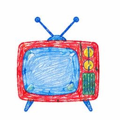 Crayon-style illustration of Television