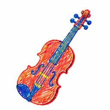 Crayon-style illustration of Violin