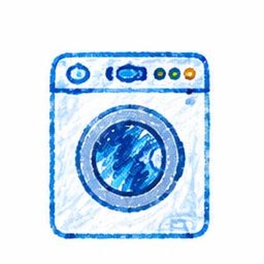 Crayon-style illustration of Electric Washing Machine