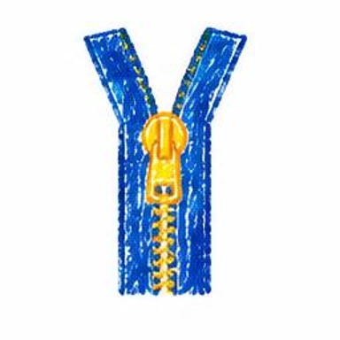 Crayon-style illustration of Zipper